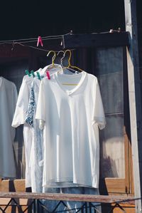 Clothes drying in balcony at home