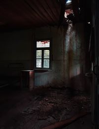 Interior of abandoned house