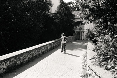 A woman on the bridge