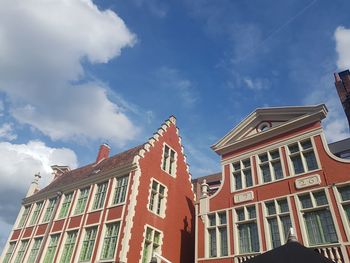 Low angle view of buildings in town