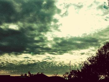 Low angle view of cloudy sky