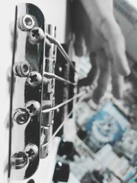 Close-up of machine part