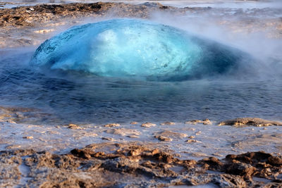 The power of geyser, iceland