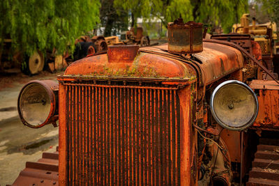 Close-up of vintage car