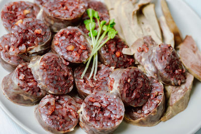 Close-up of food in plate