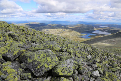 Rocky landscape against the sky