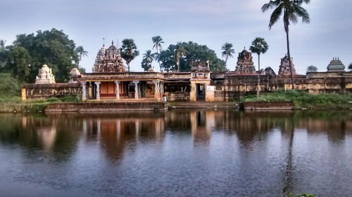 View of river with buildings in background