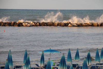 Panoramic view of sea against sky