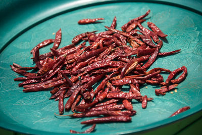 Close-up of dried chili
