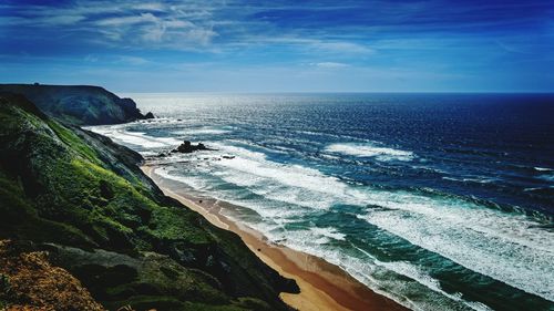 Scenic view of sea against sky