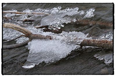 Close-up of water in winter