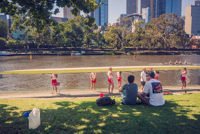 Group of people in park