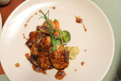 Close-up of food in plate