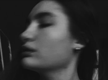 Close-up portrait of a young woman