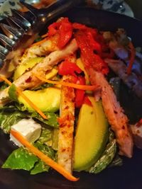 Close-up of vegetables in plate