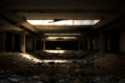 Interior of abandoned building