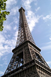 Low angle view of eiffel tower