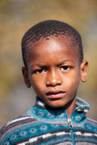 Close-up portrait of boy