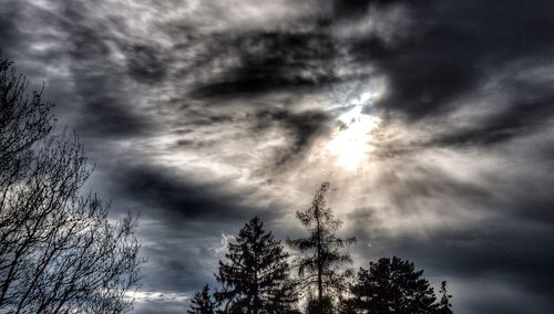 Low angle view of cloudy sky