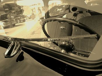 Close-up of reflection