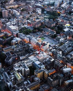 High angle view of cityscape