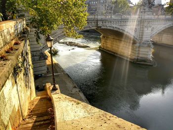 Bridge over river in city