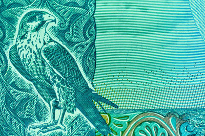 Close-up of blue pattern