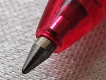 High angle view of pen on table