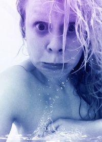 Close-up portrait of woman