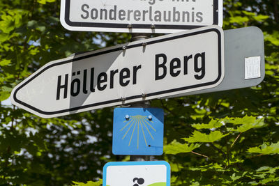 Low angle view of road sign