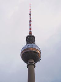 Low angle view of statue against sky