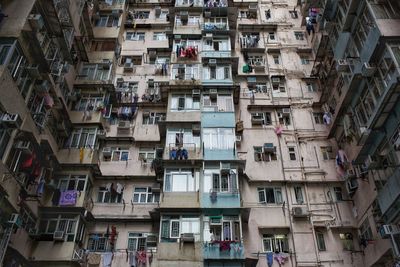 Low angle view of buildings in city