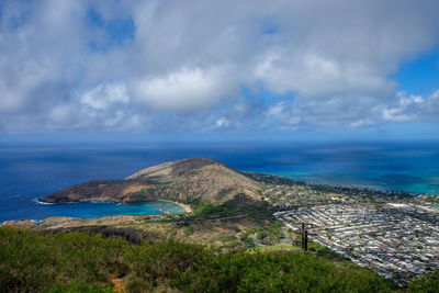 Panoramic view of sea against sky