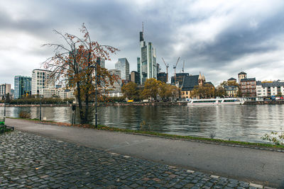 Bridge over river in city