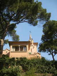 Low angle view of temple against sky