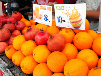 Fresh fruits for sale at market stall