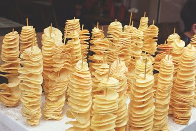 Potato chips for sale at street market