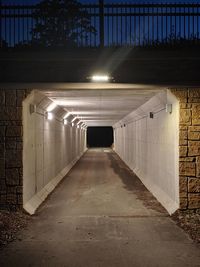 View of empty subway tunnel