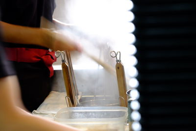 Person working in glass