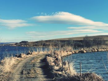 Panoramic shot of land against sky