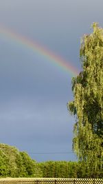 Scenic view of rainbow against sky