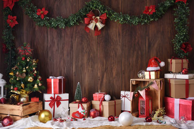 Christmas tree on table