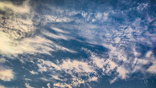 Low angle view of clouds in sky