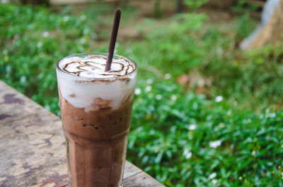 Close-up of drink against blurred background