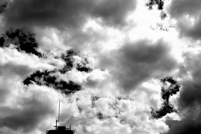 Low angle view of cloudy sky