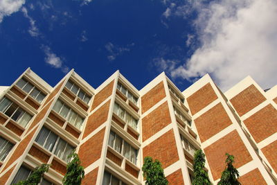 Low angle view of residential building against sky