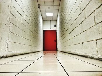 Empty corridor of building