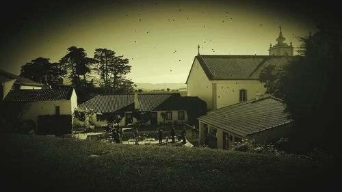 Houses against sky