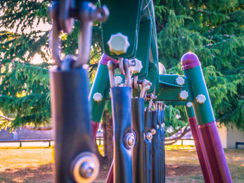 Close-up of metal structure