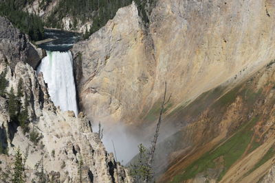 Scenic view of waterfall